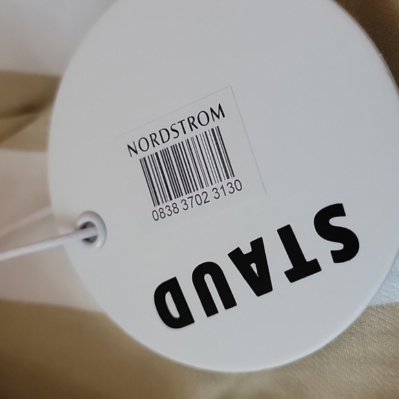 NWT STAUD Zuma Striped Linen Cotton Straight-Leg Fringe Trousers - Picture 6 of 10